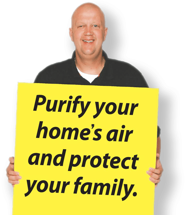 American Air Heating & Cooling | Rock Hill, SC | Chad holding sign